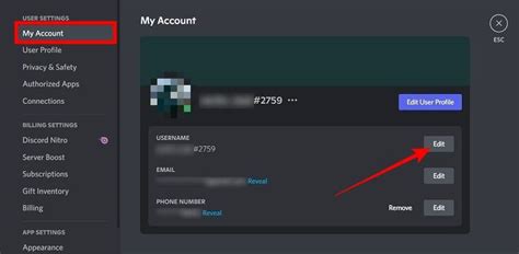 how to change your username on discord