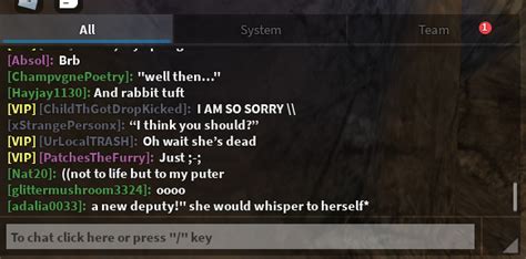 how to chat in team in roblox