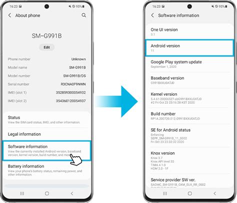 how to check android version in samsung tablet