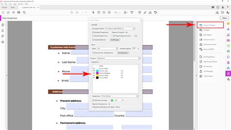how to check color separation in adobe acrobat dc