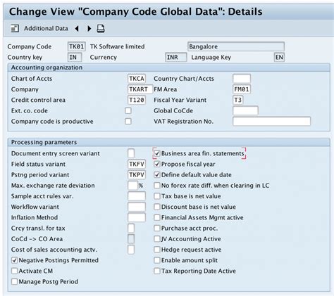 how to check company code in sap table