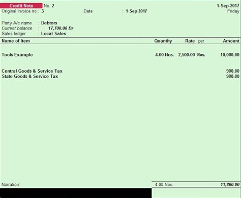 how to check credit note in tally