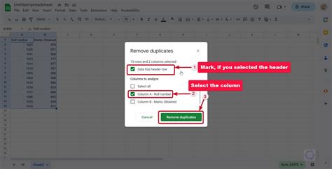how to check duplicate data in google sheets