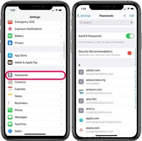 how to check email password on iphone 11