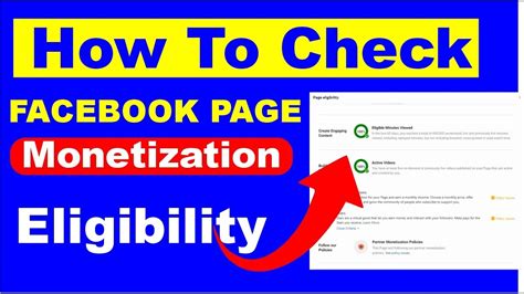 how to check facebook page monetization eligibility