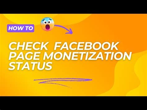 how to check facebook page monetization status