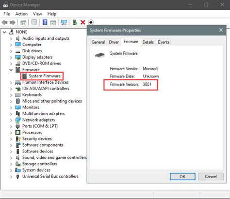 how to check firmware version on pc