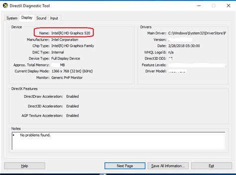 how to check graphics card model windows 10