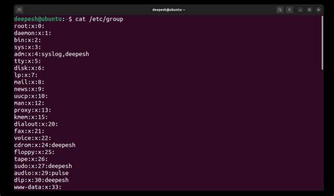 how to check group list in linux