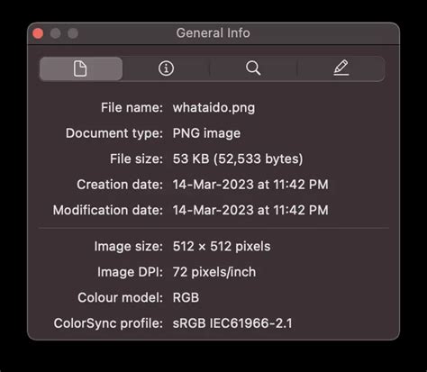 how to check image dimensions on mac