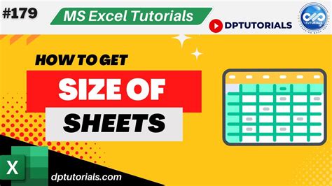 how to check individual sheet size in excel