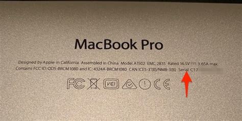 how to check macbook pro model by serial number
