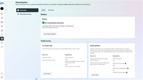how to check my fb page monetization