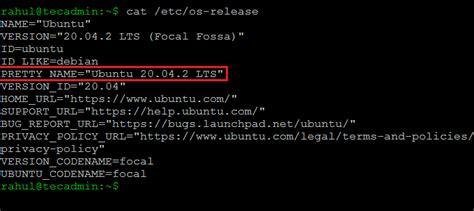 how to check os version in linux