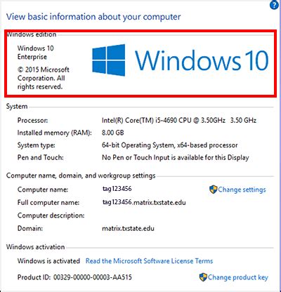how to check os version in windows server
