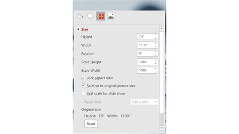 how to check pixel size in powerpoint