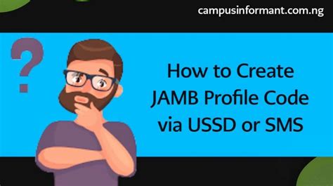 how to check profile code for jamb through sms