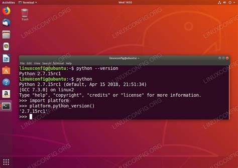 how to check python is installed in ubuntu