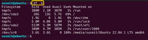 how to check root partition size in linux