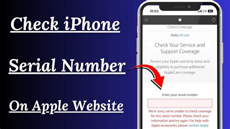 how to check serial number iphone via web