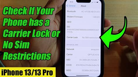 how to check sim restrictions on iphone 13