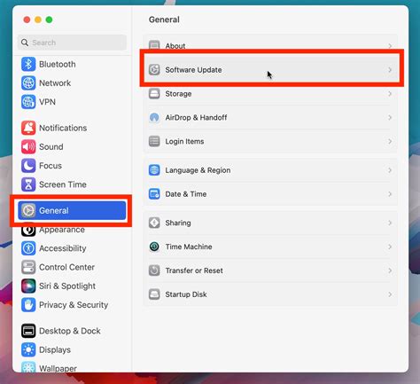 how to check system updates on mac