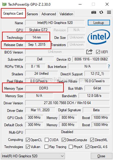 how to check the specs of my graphics card