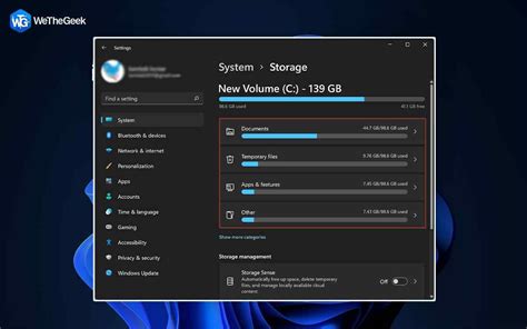how to check the storage on windows 11