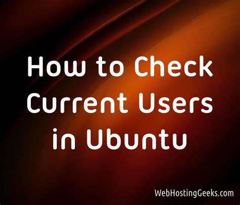 how to check users in ubuntu