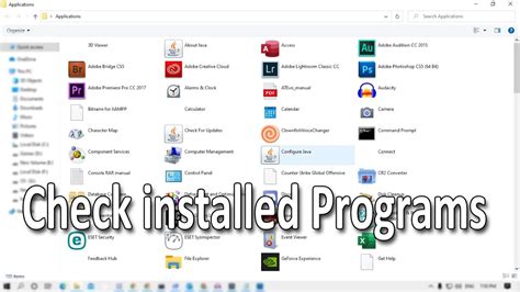 how to check what software is installed on a pc