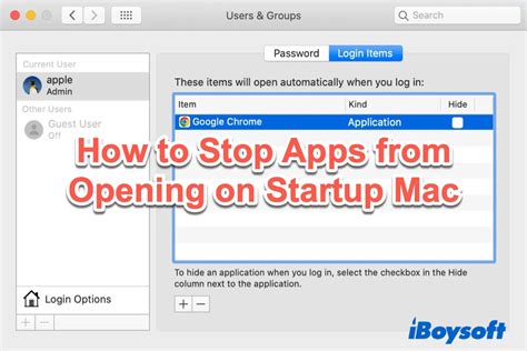 how to check which apps start on startup mac