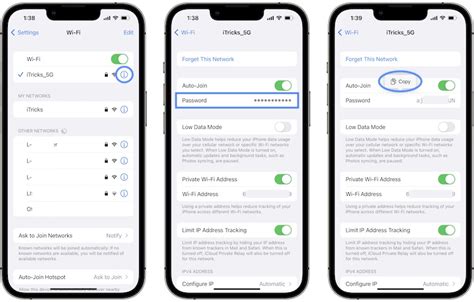 how to check wifi password on iphone settings