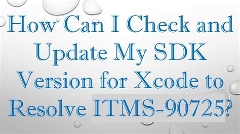 how to check xcode sdk version