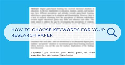 how to choose keywords for dissertation