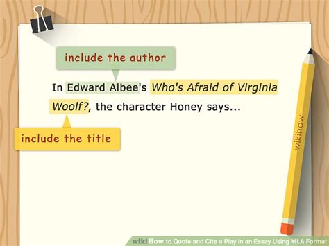 how to cite a play in mla format