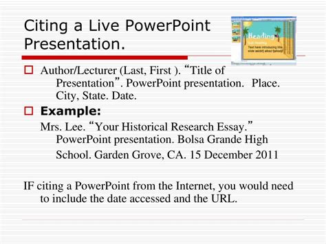 how to cite a presentation apa style
