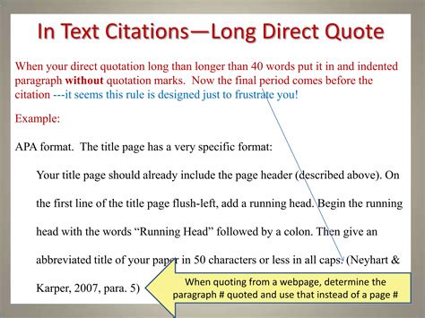 how to cite a quote in apa in text