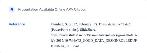 how to cite images in powerpoint apa example