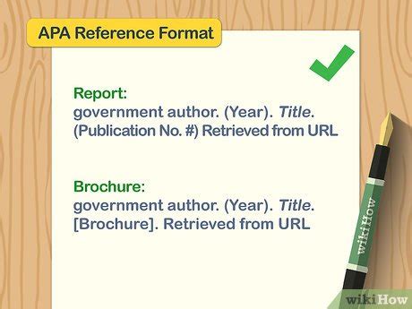 how to cite in apa format a government website
