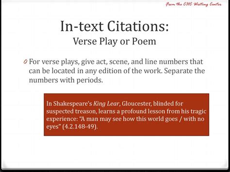 how to cite plays in-text