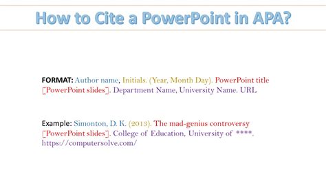 how to cite powerpoint slides in apa 7th edition