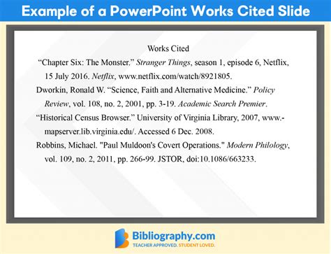 how to cite references in powerpoint examples