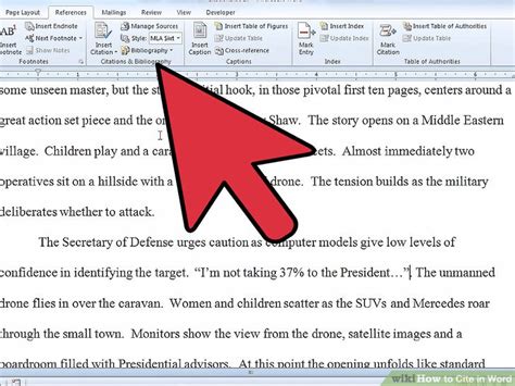 how to cite source in word