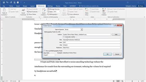 how to cite sources in word