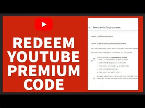 how to claim free youtube premium code