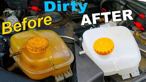 how to clean radiator overflow bottle