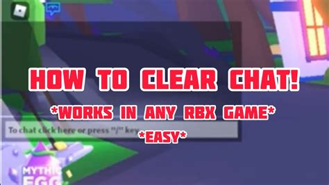 how to clear a chat on roblox