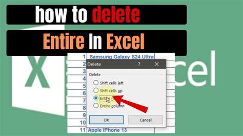 how to clear a whole row in excel