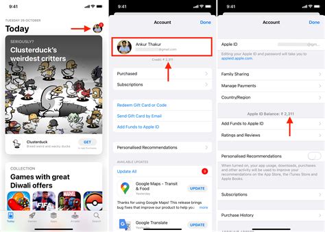how to clear account balance in app store