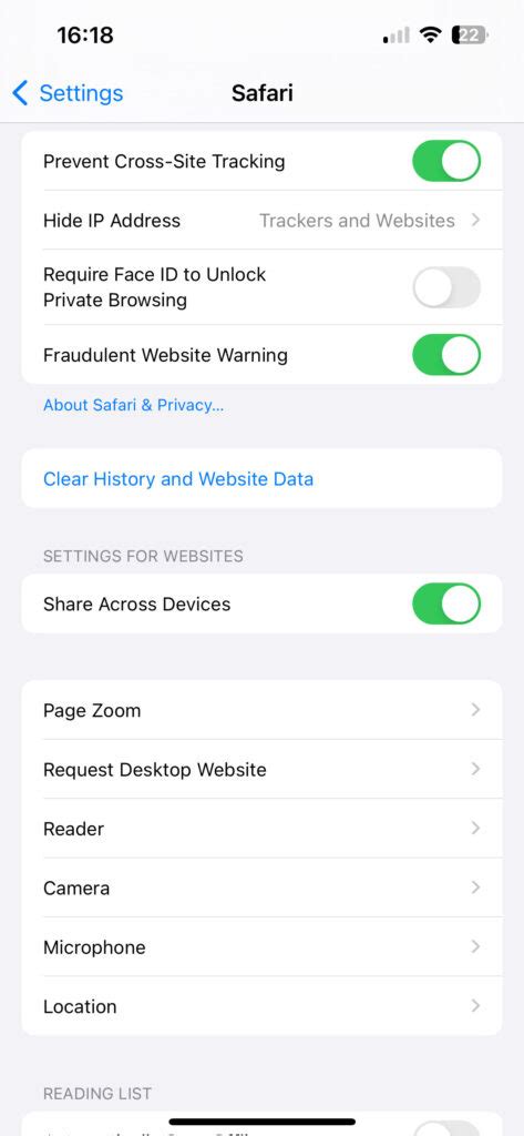 how to clear app data directly from settings iphone